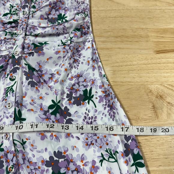 byTiMo Summer Floral Print Button Front Maxi Dress Size XS Project Piece Upcycle - Picture 8 of 11
